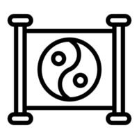 yin yang ilustración vector e icono de logotipo icono de año nuevo perfecto.