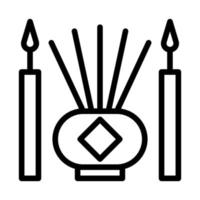 incense outline illustration vector and logo Icon new year icon perfect.