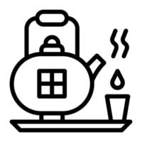 teapot outline illustration vector and logo Icon new year icon perfect.