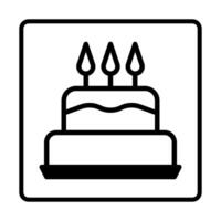 Cake dualtone Icon. Social media sign icons. Vector illustration isolated for graphic and web design.
