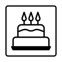 Cake dualtone Icon. Social media sign icons. Vector illustration isolated for graphic and web design.