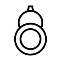 Calabash outline illustration vector and logo Icon new year icon perfect.