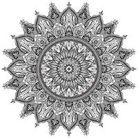 Coloring book patterns in mandala style for Henna, Mehndi, tattoos, decorative ornaments in ethnic oriental style page. vector