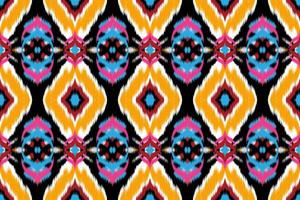 diseño de fondo de patrón geométrico étnico tradicional para fondos alfombra papel pintado ropa envolver tela bordado sin costuras estilo vector ilustración