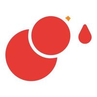 Calabash rojo sólido ilustración vectorial e icono del logotipo icono de año nuevo perfecto. vector