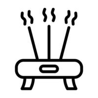 incense outline illustration vector and logo Icon new year icon perfect.