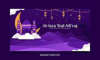 vector gradiente isra mi'raj ilustración banner