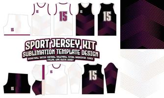 sport Jersey Apparel Sport Wear Sublimation pattern Design 269 for Soccer Football E-sport Basketball volleyball Badminton Futsal t-shirt vector