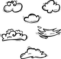 conjunto de nubes de varias formas vector