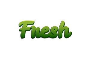 Fresh text effect vector