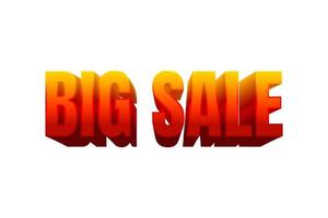 Big sale text style effect. Editable text effect vector