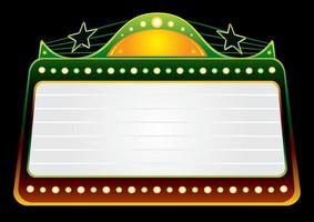 Blank blockbuster in green and gold colors vector