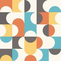 Mid century retro wallpaper pattern background vector