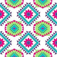 Geometric ethnic pattern with square triangle diagonal abstract ornament design for clothing fabric textile printing, handcraft, embroidery, carpet, curtain, batik, wallpaper wrapping, vector seamless