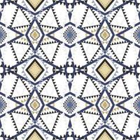 Geometric ethnic pattern with square triangle diagonal abstract ornament design for clothing fabric textile printing, handcraft, embroidery, carpet, curtain, batik, wallpaper wrapping, vector seamless