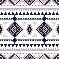 Geometric ethnic pattern with square triangle diagonal abstract ornament design for clothing fabric textile printing, handcraft, embroidery, carpet, curtain, batik, wallpaper wrapping, vector seamless