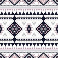 Geometric ethnic pattern with square triangle diagonal abstract ornament design for clothing fabric textile printing, handcraft, embroidery, carpet, curtain, batik, wallpaper wrapping, vector seamless