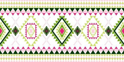 Geometric ethnic pattern with square triangle diagonal abstract ornament design for clothing fabric textile printing, handcraft, embroidery, carpet, curtain, batik, wallpaper wrapping, vector seamless