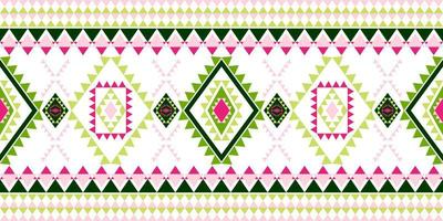 Geometric ethnic pattern with square triangle diagonal abstract ornament design for clothing fabric textile printing, handcraft, embroidery, carpet, curtain, batik, wallpaper wrapping, vector seamless