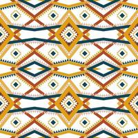 Geometric ethnic pattern with square triangle diagonal abstract ornament design for clothing fabric textile printing, handcraft, embroidery, carpet, curtain, batik, wallpaper wrapping, vector seamless