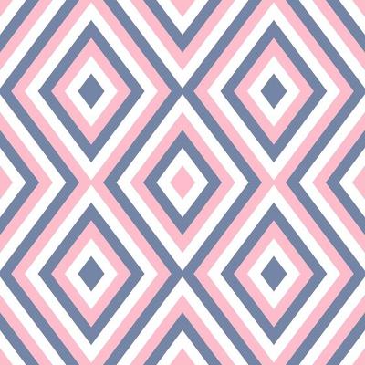 Geometry rhombus zig zag vector seamless pattern, pink blue herringbone line ornament abstract background illustration for flannel tartan plain fabric textile print, wallpaper and paper wrapping