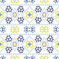 Geometric ethnic pattern with square triangle diagonal abstract ornament design for clothing fabric textile printing, handcraft, embroidery, carpet, curtain, batik, wallpaper wrapping, vector seamless