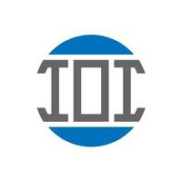 IOI letter logo design on white background. IOI creative initials circle logo concept. IOI letter design. vector