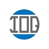 IOQ letter logo design on white background. IOQ creative initials circle logo concept. IOQ letter design. vector
