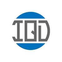 diseño de logotipo de letra iqd sobre fondo blanco. concepto de logotipo de círculo de iniciales creativas iqd. diseño de letras iqd. vector