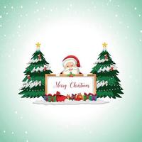 Free vector merry christmas and happy new year greeting illustration.