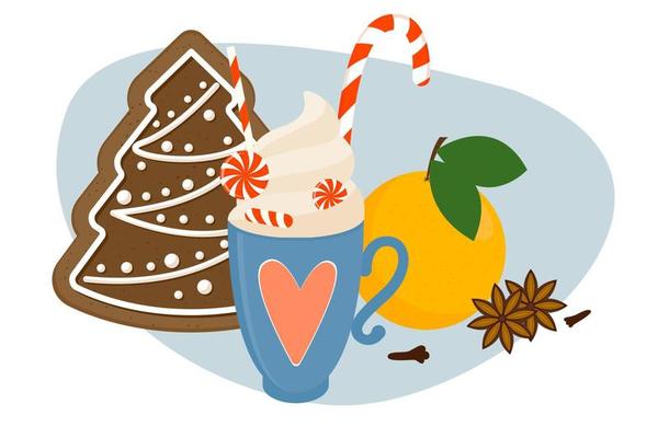 Christmas Pattern. New Year Card Template. Christmas gift card element for design