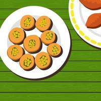 panipuri flat style illustration vector design