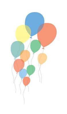 Colorful Balloons Background, vector illustration for design