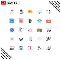 25 Universal Flat Colors Set for Web and Mobile Applications pc device license to work monitor id Editable Vector Design Elements