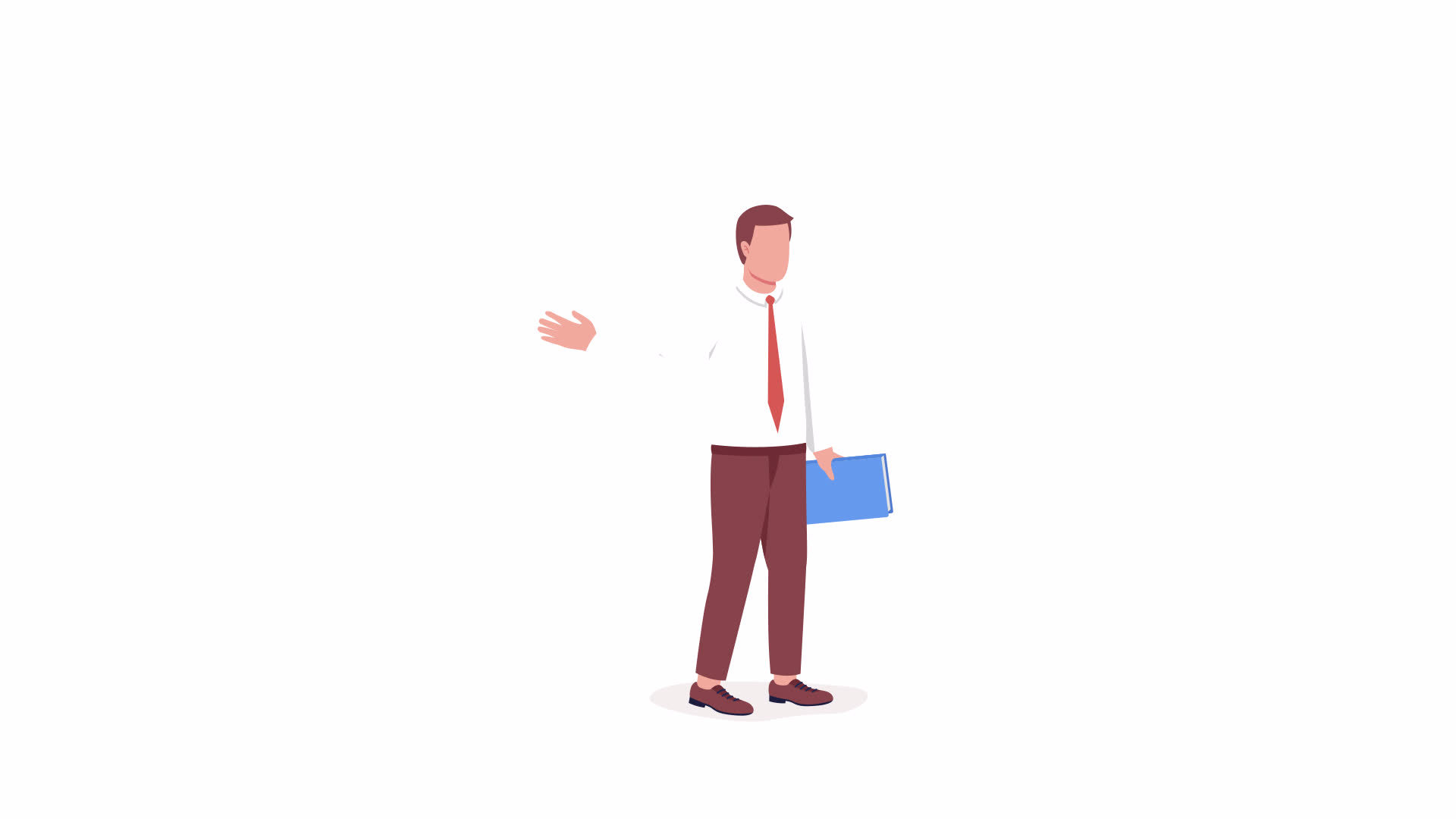 Animated office worker character. Teacher explain material. Full body flat person on white background with alpha channel transparency. Colorful cartoon style HD video footage for animation 16188601 Stock Video at Vecteezy Animated office worker character. Teacher explain material. Full body flat person on white background with alpha channel transparency. Colorful cartoon style HD video footage for animation 16188601 Stock Video at Vecteezy