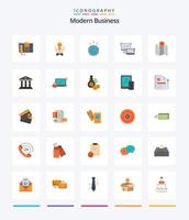 Creative Modern Business 25 Flat icon pack  Such As computer. global. hand. connection. business vector