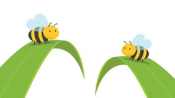 Bee character design. Bee and Honey drop icon. vector