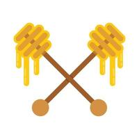 Honey dripper symbol vector. logo design. vector