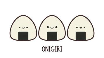 Onigiri  character design. Onigiri vector design.