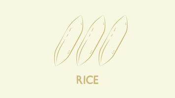 Rice seed logo Circle cereal sign. vector