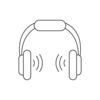 hand drawn vector illustration of headphone icon