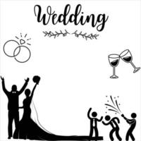 Happy Wedding Template vector