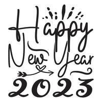 Happy New Year SVG T-Shirt Design, vector files.