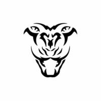 Tiger Symbol Logo. Tribal Tattoo Design. Stencil Vector Illustration