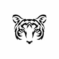Tiger Symbol Logo. Tribal Tattoo Design. Stencil Vector Illustration