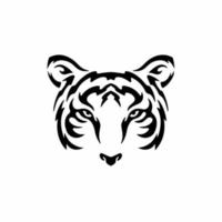 Tiger Symbol Logo. Tribal Tattoo Design. Stencil Vector Illustration