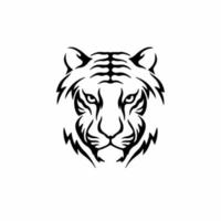 Tiger Symbol Logo. Tribal Tattoo Design. Stencil Vector Illustration