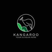 Kangaroo logo-vector illustration logo icon design template flat vector