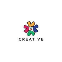 Creative home logo icon design template flat vector