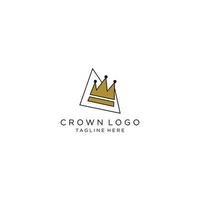 Crown logo icon design template flat vector